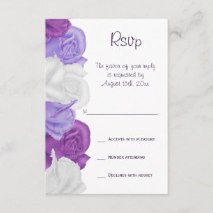 Chic Heirloom Roses Wedding RSVP Card