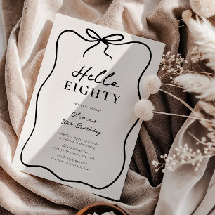 Chic Hello Eighty' 80th Birthday Party Invitation