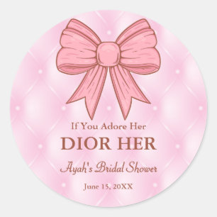 Chic High End Perfume Theme Pink Party Favor Classic Round Sticker