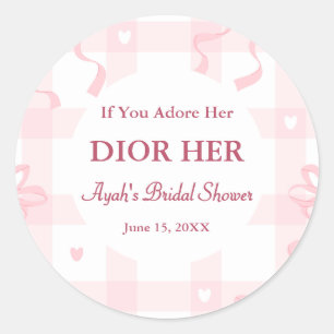 Chic High End Perfume Theme Pink Party Favor Classic Round Sticker