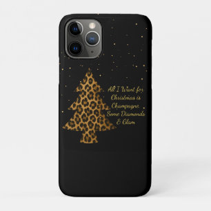 Chic Holiday Leopard Tree Design iPhone 11 Pro Case