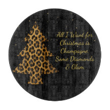 Chic Holiday Leopard Tree Design