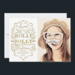 Chic Holly Jolly Christmas Holidays Photo Cards<br><div class="desc">Elegant, modern Christmas photo card featuring your favourite family photo. Illustrated with beige gold flourishes, swirls and vintage typography style on a white background. Fancy and stylish, it reads "Have a Holly Jolly Christmas" with a modern fancy script. Send the warmest wishes to family and friends with this lovely card....</div>