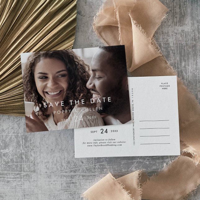Chic Horizontal Photo Template Save the Date (Creator Uploaded)