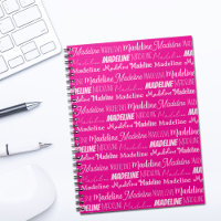 Chic Hot Pink Personalized Girls Name Collage