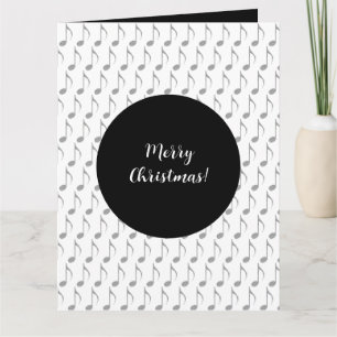 Chic Houndstooth Musical Notes Merry Christmas