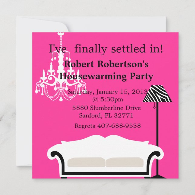 Chic Housewarming invitation (Front)