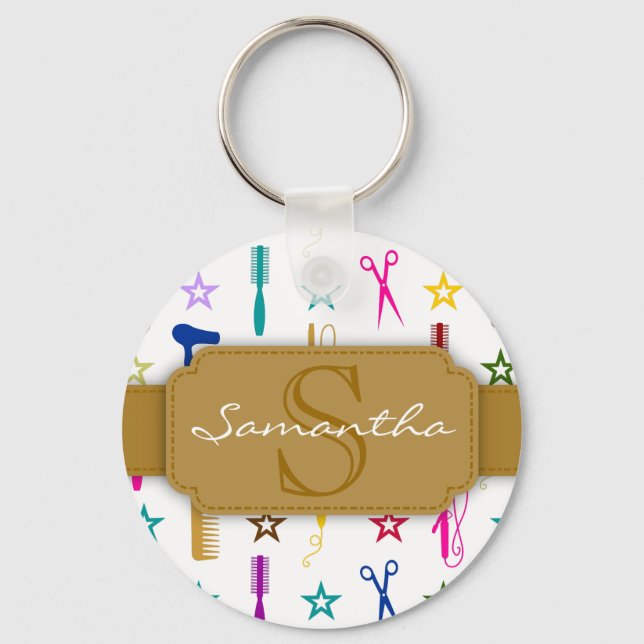 Chic Hues Multicolor Custom Keychain (Front)