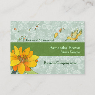 Chic Hummingbird Home Interiors Business Card