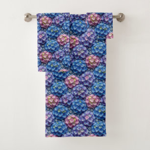 Chic Hydrangeas and Diamonds Towel Set