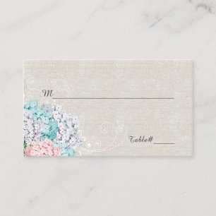 Chic Hydrangeas Wedding Place Card