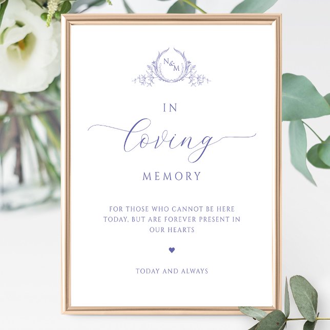 Chic, In loving Memory, Monogrammed Lavender Sign (Creator Uploaded)