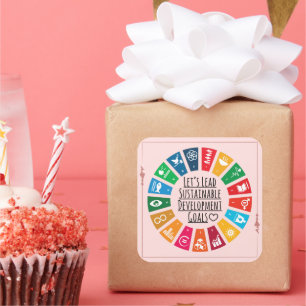 Chic Inspirational Corporate Birthday Bash Lead Square Sticker