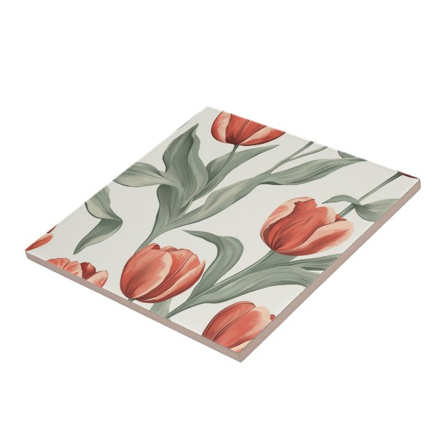Chic Interior Design Tulip Ceramic Tiles  For Hall (Side)