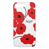 CHIC IPHONE 6 CASE_MOD RED & BLACK POPPIES