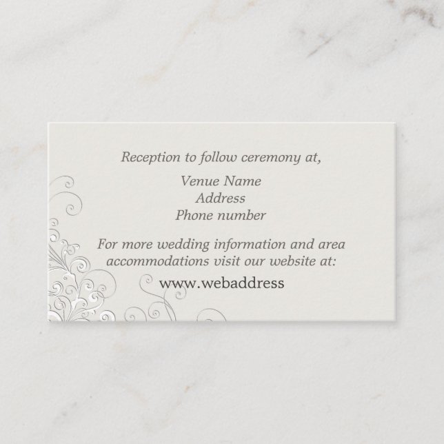 Chic Ivory and White Classic Wedding Enclosure (Front)