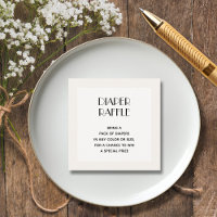Chic Ivory Baby Shower Diaper Raffle