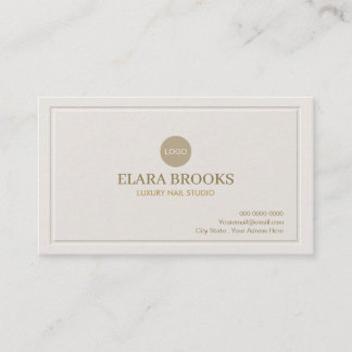 Chic Ivory Luxury Business Card