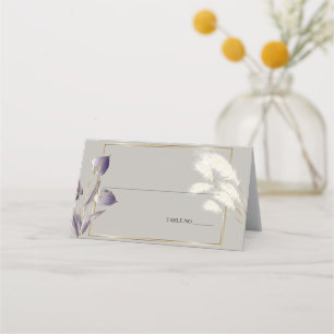Chic Ivory Pampas Grass Place Card