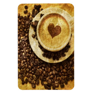Chic Java cappuccino Coffee Beans Coffee Lover Magnet