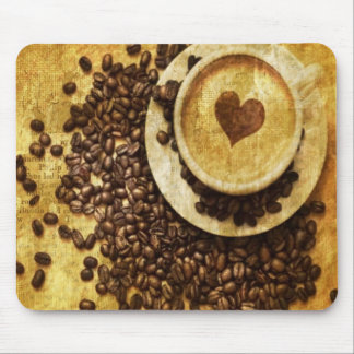 Chic Java cappuccino Coffee Beans Coffee Lover Mouse Pad