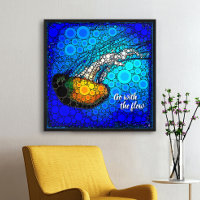 Chic Jellyfish Photo Circle Art “Go with the Flow”