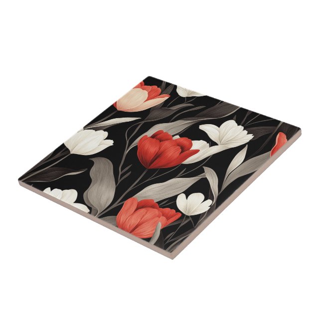 Chic Kitchen Tulip Ceramic Tiles  (Side)