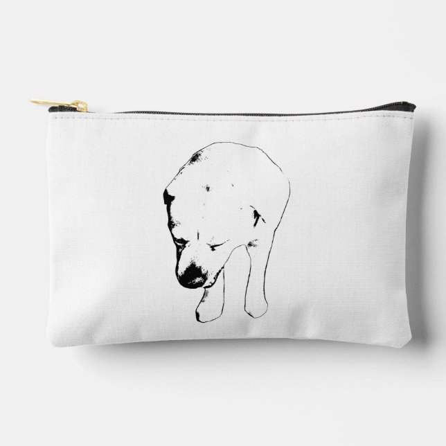 Chic Labrador Lines, Winter Polish Accessory Pouch (Front)