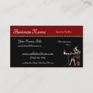 Chic Lady at the Cafe Business Cards