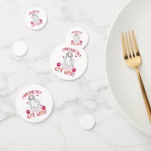 Chic Lady Cat, Purrfectly Sane Cat Lady Confetti