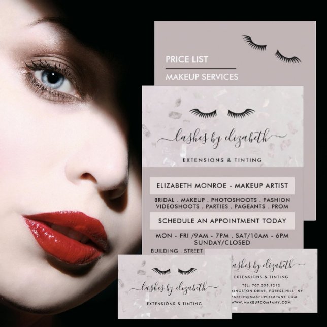 Chic Lashes Modern Beauty Makeup Artist Advert Flyer (Creator Uploaded)