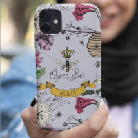 Chic Lavender, Black & Gold Queen Bee & Crown