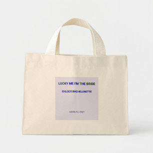 Chic Lavender Lucky Me Im The Bride  Mini Tote Bag
