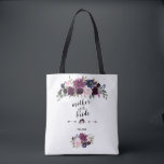 Chic Lavender Navy Blue Floral Mother of the Bride Tote Bag<br><div class="desc">Charming card design featuring gorgeous watercolour lavender & navy blue flowers wreath,  floral divider,  beautiful handwriting script and special fonts. You can replace all script to fit your needs. Use Customise tool to add your info,  make changes. For matching items,  please,  visit my Lavender Navy Blue Floral Bloom Collection.</div>