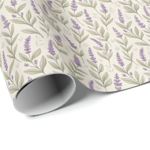 Chic Lavender Print Wrapping Paper Roll
