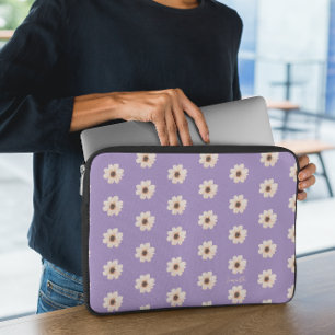 Chic lavender Purple Floral Laptop Sleeve