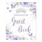 Chic Lavender Purple Floral Quinceañera Guest Book