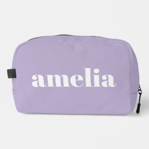 Chic Lavender Purple Monogram Dopp Kit
