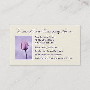 Chic Lavender Tulip Business Card