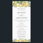 Chic Lemon Floral Mediterranean Wedding Program<br><div class="desc">Designed to co-ordinate with our Lemon Mediterranean wedding collection, this elegant wedding program features summery watercolor lemon, floral and greenery. Personalise it with your wedding details easily and quickly, simply press the customise it button to further re-arrange and format the style and placement of the text. Double sided. The Happy...</div>