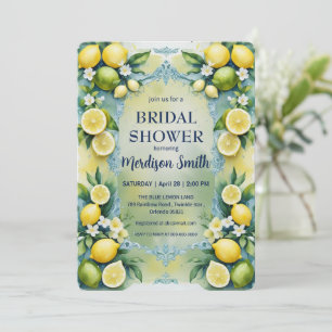 Chic Lemon Mediterranean Summer Bridal Shower   Invitation