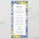 Chic Lemons Floral Greenery Mosaic Wedding Menu<br><div class="desc">Personalise this elegant timeless wedding menu with your own wording easily and quickly,  simply press the customise it button to further re-arrange and format the style and placement of the text.  Double sided. The Happy Cat Studio</div>