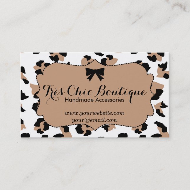 Chic Leopard Business Card (Front)