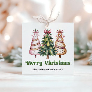 Chic Leopard Christmas Personalised Holiday Gift Favour Tags
