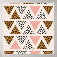 Chic Leopard & Pink Triangle Pattern