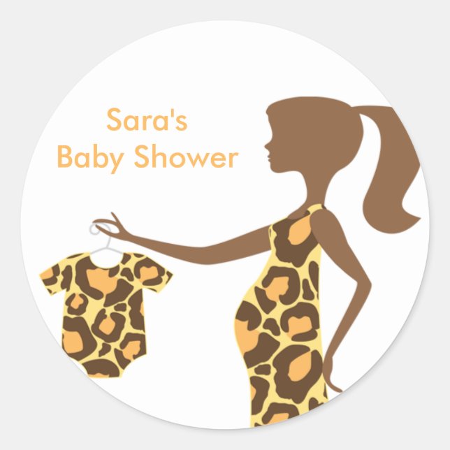 Chic Leopard Print Baby Stickers (Front)