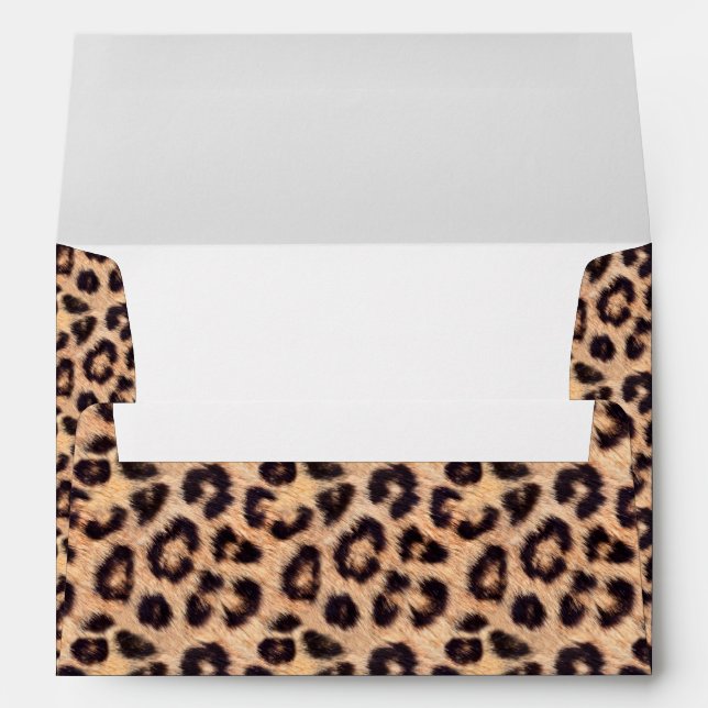 Chic Leopard Print Elegant Animal Envelope (Back (Bottom))