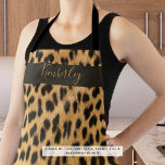 Chic Leopard Print Script Name Apron<br><div class="desc">Chic leopard print pattern personalised with a name or your custom text. Select from a wide variety of fonts or make changes to size, colour and placement in EDIT. ASSISTANCE: For help with design modification or personalisation, transferring the design to another product or if you would like coordinating items, contact...</div>