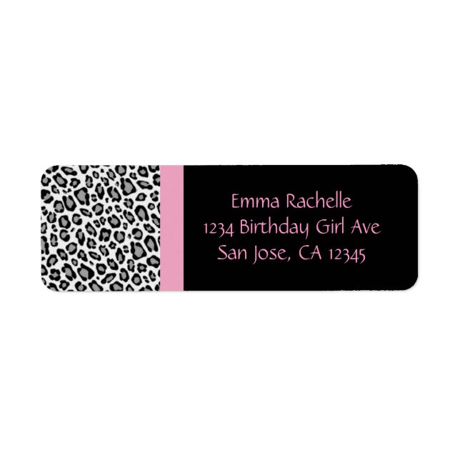 Chic Leopard Return Address Labels (Front)