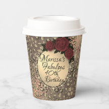 Chic Leopard Rose Fabulous 40th Birthday